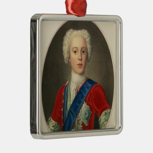 Portret van Prins Charles Edward Metalen Ornament (Rechts)