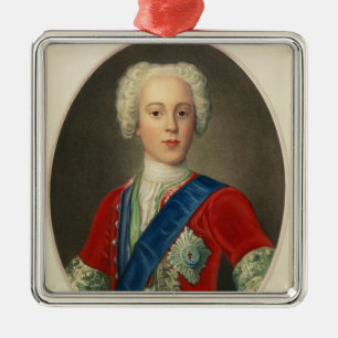 Portret van Prins Charles Edward Metalen Ornament