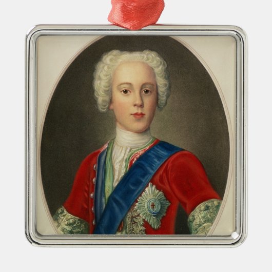 Portret van Prins Charles Edward Metalen Ornament (Voorkant)