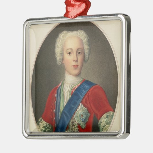 Portret van Prins Charles Edward Metalen Ornament (Links)