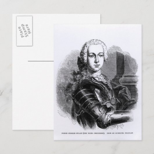 Portret van Prins Charles Edward Stuart Briefkaart (Voorkant / Achterkant)
