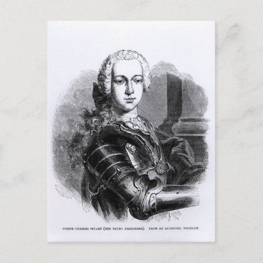 Portret van Prins Charles Edward Stuart Briefkaart (Voorkant)