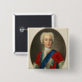Portret van Prins Charles Edward Vierkante Button 5,1 Cm (Voorkant /achterkant)