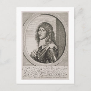 Portret van prins Rupert (1619-82) graaf Palatine Briefkaart