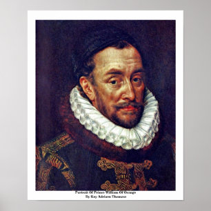 Portret van prins William van Sinaasappel Poster
