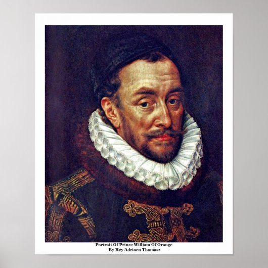 Portret van prins William van Sinaasappel Poster (Voorkant)