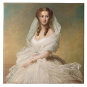 Portret van prinses Alexandra Tegeltje (Voorkant)
