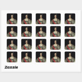 Portret van prinses Anna Vierkante Sticker (Vel)