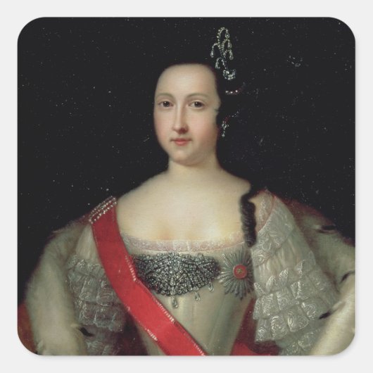 Portret van prinses Anna Vierkante Sticker (Voorkant)