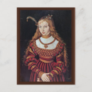 Portret van prinses Sybille van de vliegers als br Briefkaart