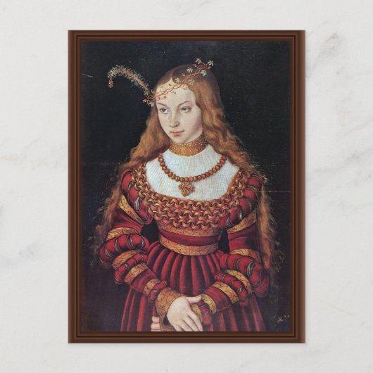 Portret van prinses Sybille van de vliegers als br Briefkaart (Voorkant)