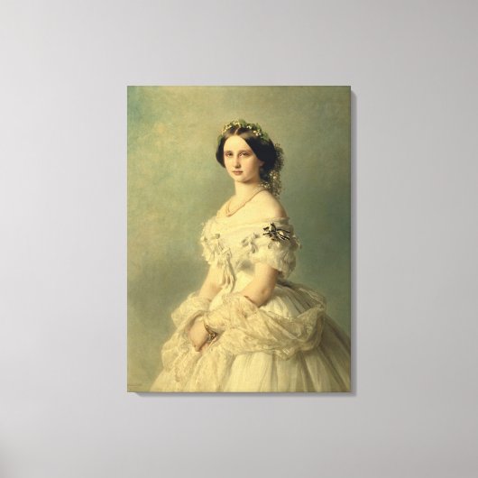 Portret van prinses van Baden, 1856 Canvas Afdruk (Voorkant)