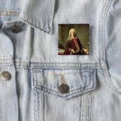 Portret van Prosper Jolyot de Crebillon, 1746 Vierkante Button 5,1 Cm (In situ)