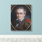Portret van Prosper Merimee 1853 Canvas Afdruk (Insitu (Houten vloer))