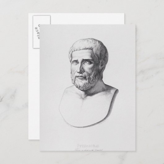 Portret van Pythagoras Briefkaart (Voorkant / Achterkant)