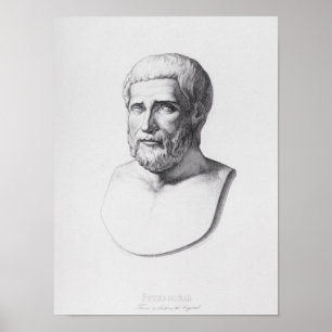 Portret van Pythagoras Poster