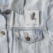 Portret van Pythagoras Vierkante Button 5,1 Cm (In situ)