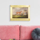 Portret van "Quiz", eigendom van Lord Rous, achter Canvas Afdruk (Insitu (Woonkamer))