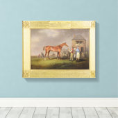 Portret van "Quiz", eigendom van Lord Rous, achter Canvas Afdruk (Insitu (Houten vloer))