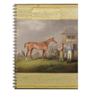 Portret van "Quiz", eigendom van Lord Rous, achter Notitieboek