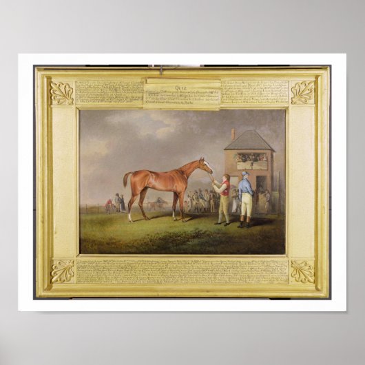 Portret van "Quiz", eigendom van Lord Rous, achter Poster (Voorkant)