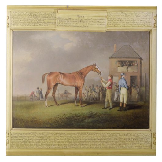 Portret van "Quiz", eigendom van Lord Rous, achter Tegeltje (Voorkant)