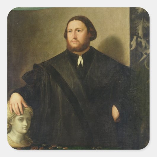 Portret van Raphaele Grassi Vierkante Sticker (Voorkant)
