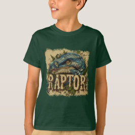 Portret van Raptor Grunge T-shirt