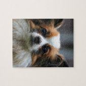 Portret van rashond Papillon Legpuzzel (Horizontaal)