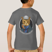 Portret van rechercheur Cat tekenen T-shirt (Achterkant)