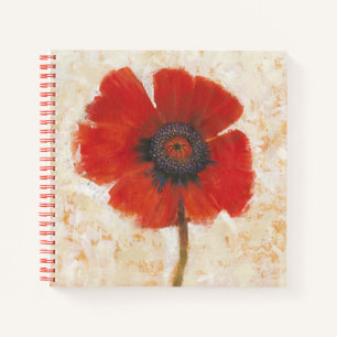 Portret van Red Poppy Notitieboek