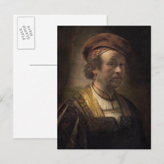 Portret van Rembrandt, 1650 (olie op doek) Briefkaart (Voorkant / Achterkant)