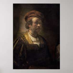 Portret van Rembrandt, 1650 (olie op doek) Poster