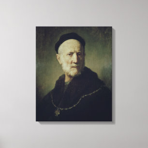 Portret van Rembrandt's vader Canvas Afdruk