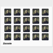 Portret van Rembrandt's vader Vierkante Sticker (Vel)