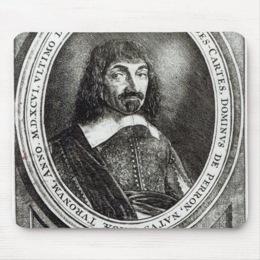 Portret van Rene Descartes, 1644 Muismat (Voorkant)