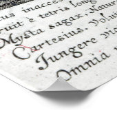 Portret van Rene Descartes, 1644 Poster (Hoek)