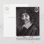Portret van Rene Descartes Briefkaart (Voorkant / Achterkant)