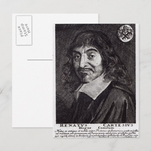 Portret van Rene Descartes Briefkaart (Voorkant / Achterkant)