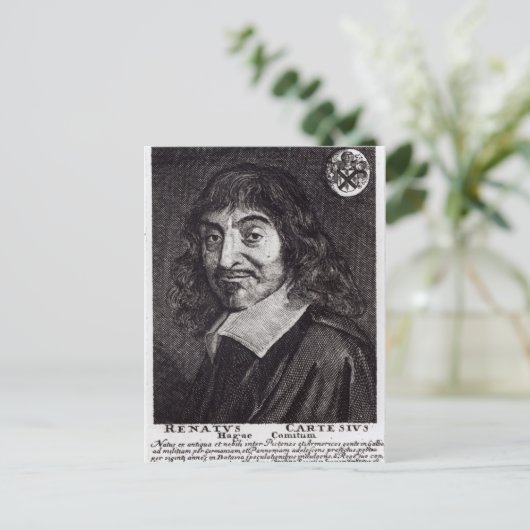 Portret van Rene Descartes Briefkaart (Staand voorkant)