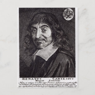 Portret van Rene Descartes Briefkaart
