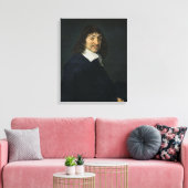 Portret van Rene Descartes c.1649 Canvas Afdruk (Insitu (Woonkamer))