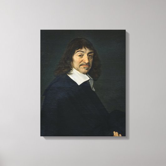 Portret van Rene Descartes c.1649 Canvas Afdruk (Voorkant)