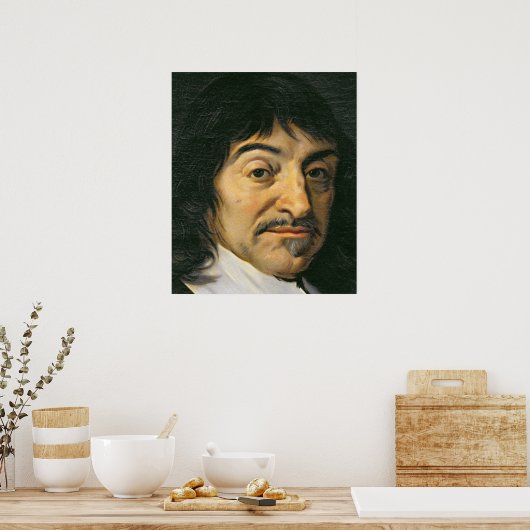 Portret van Rene Descartes c.1649 Poster (Keuken)