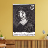 Portret van Rene Descartes Canvas Afdruk (Insitu (Woonkamer))