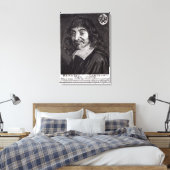 Portret van Rene Descartes Canvas Afdruk (Insitu (Slaapkamer))