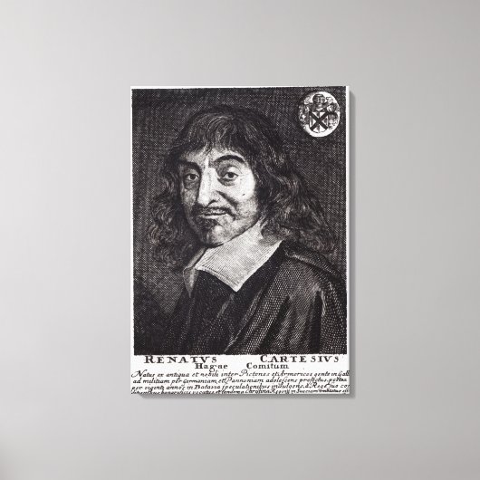 Portret van Rene Descartes Canvas Afdruk (Voorkant)