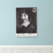 Portret van Rene Descartes Canvas Afdruk (Insitu (Houten vloer))