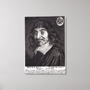 Portret van Rene Descartes Canvas Afdruk