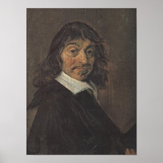 Portret van René Descartes door Frans Hals Poster (Voorkant)